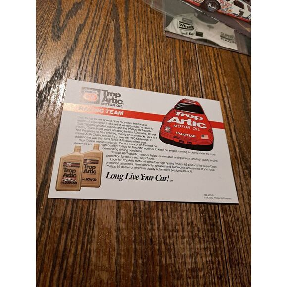 Vintage Dick Trickle #66 TropArtic Racing Phillips 66 Driver Card 8x5.5 - Picture 2 of 2